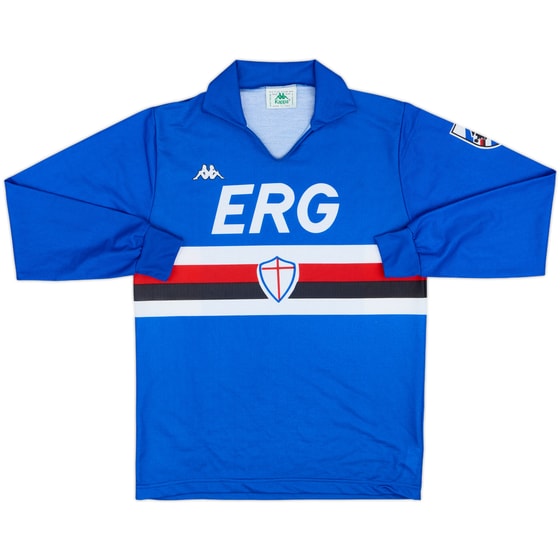 1989-90 Sampdoria Home L/S Shirt - 8/10 - (M)