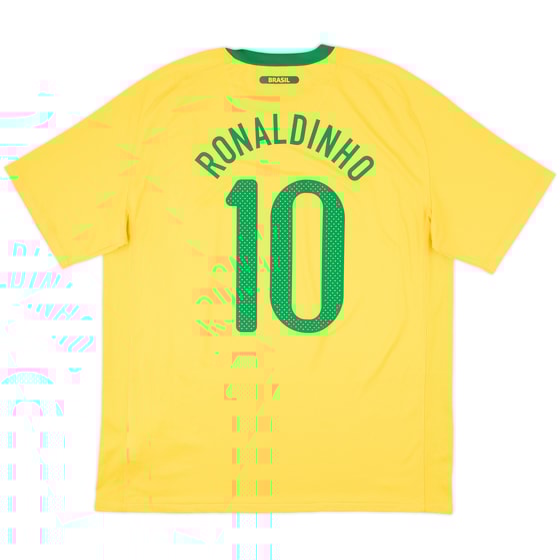 2010-11 Brazil Home Shirt Ronaldinho #10 (XL)