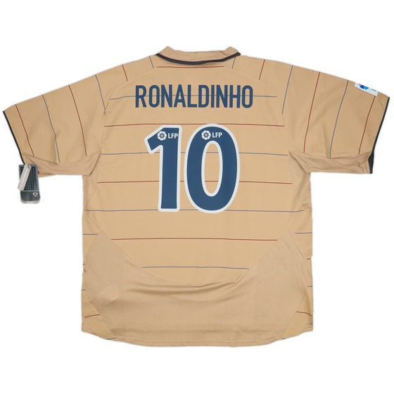 2003-05 Barcelona Away Shirt Ronaldinho #10 (XXL)