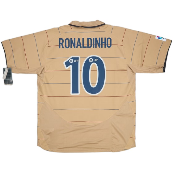 2003-05 Barcelona Away Shirt Ronaldinho #10 (XXL)