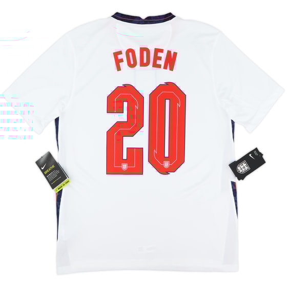 2020-22 England Home Shirt Foden #20 (M)