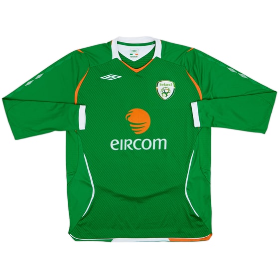 2008-10 Ireland Home L/S Shirt - 8/10 - (L)