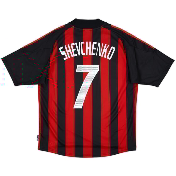 2002-03 AC Milan Home Shirt Shevchenko #7 - 8/10 - (L)