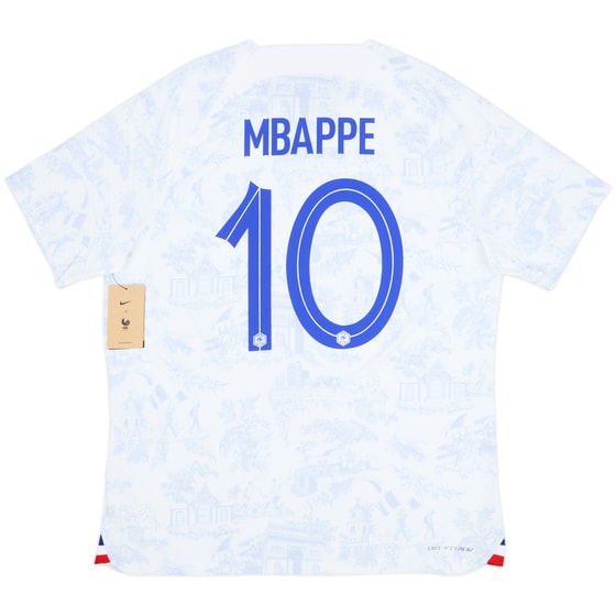 2022-23 France Authentic Away Shirt Mbappe #10 (XL)