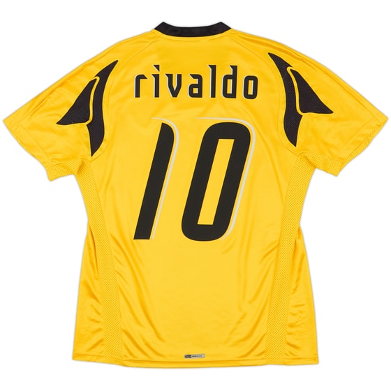 2007-08 AEK Athens Home Shirt Rivaldo #10 - 5/10 - (L)