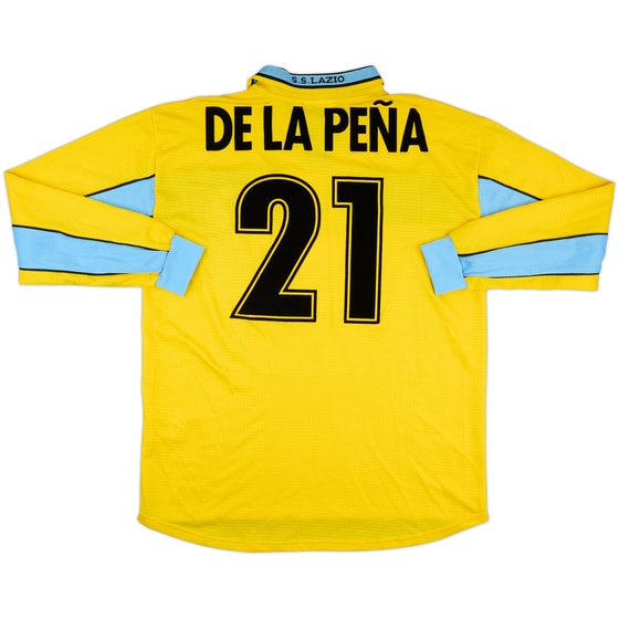 1998-99 Lazio Match Issue Third L/S Shirt De La Pena #21