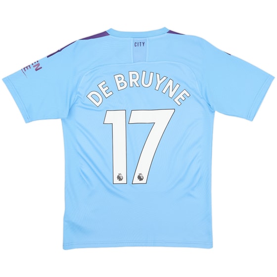 2019-20 Manchester City Home Shirt De Bruyne #17 - 8/10 - (S)