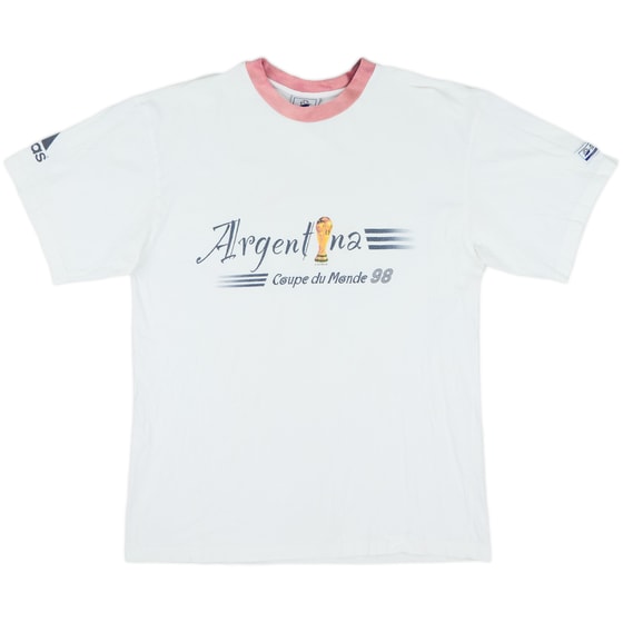 1998 France 98 adidas Coupe du Monde 'Argentina' Graphic Tee - 10/10 - (L)