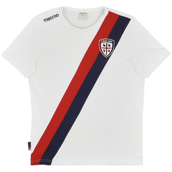 2016-17 Cagliari Macron Cotton Tee - 9/10 - (XL)