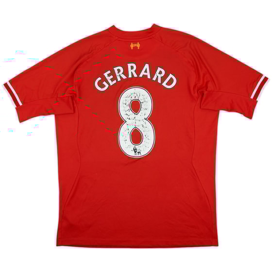 2013-14 Liverpool Home Shirt Gerrard #8 - 4/10 - (XL)