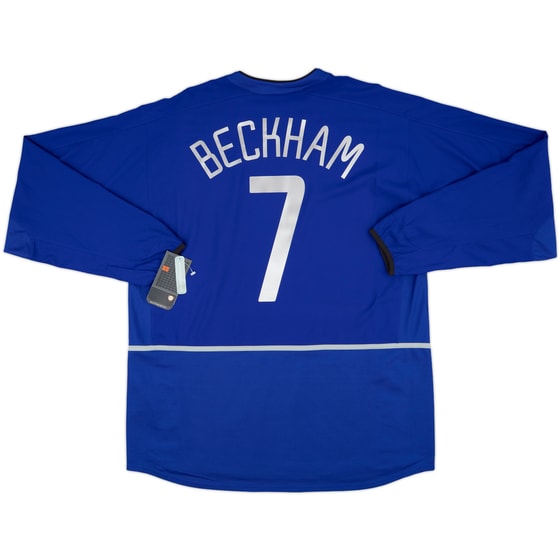 2002-03 Manchester United Third L/S Shirt Beckham #7 (XL)