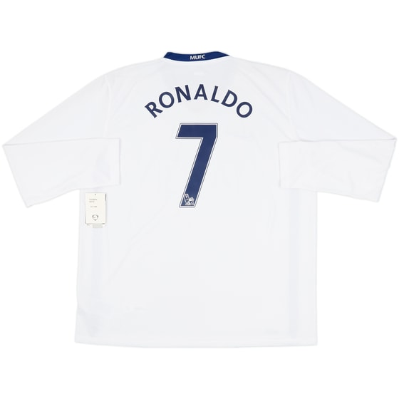 2008-10 Manchester United Away L/S Shirt Ronaldo #7 (XL)