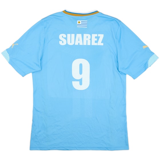 2014-15 Uruguay Home Shirt Suarez #9 - 8/10 - (XL)