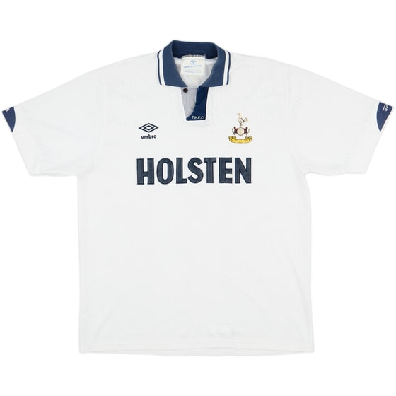 1991-93 Tottenham Home Shirt - 7/10 - (XL)