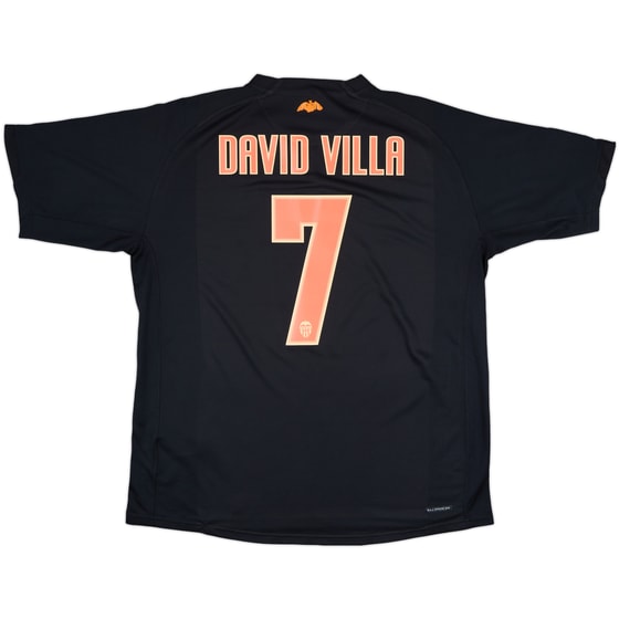 2006-07 Valencia Away Shirt David Villa #7 - 8/10 - (XL)