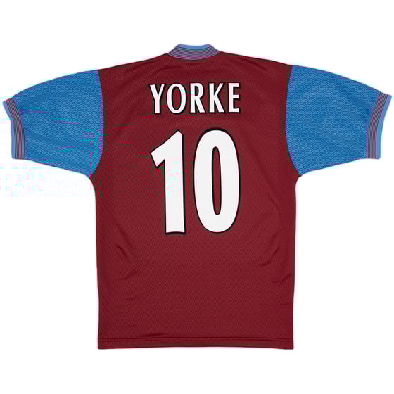 1997-98 Aston Villa Home Shirt Yorke #10 - 8/10 - (S)