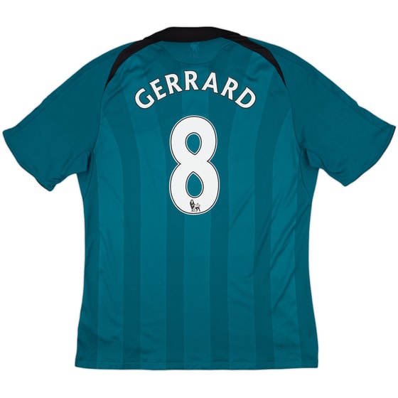 2008-09 Liverpool Third Shirt Gerrard #8 - 8/10 - (L)