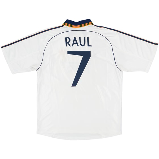1998-00 Real Madrid Home Shirt Raul #7 - 8/10 - (XL)