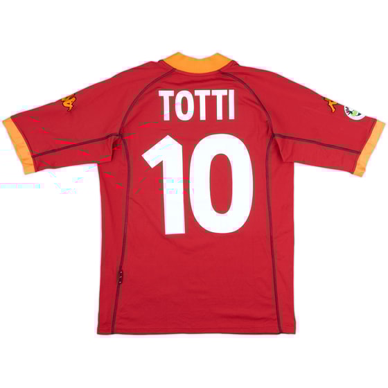 2001-02 Roma Home Shirt Totti #10 - 8/10 - (L)