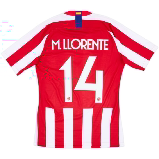 2019-20 Atletico Madrid Authentic Home Shirt M.Llorente #14 - 8/10 - (M)