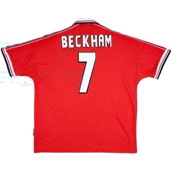 1998-00 Manchester United Home Shirt Beckham #7 - 8/10 - (XXL)
