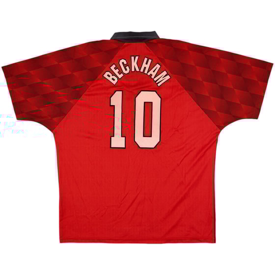 1996-98 Manchester United Home Shirt Beckham #10 - 7/10 - (XL)