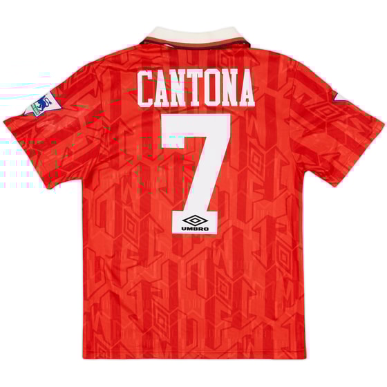 1992-94 Manchester United Home Shirt Cantona #7 - 7/10 - (S)