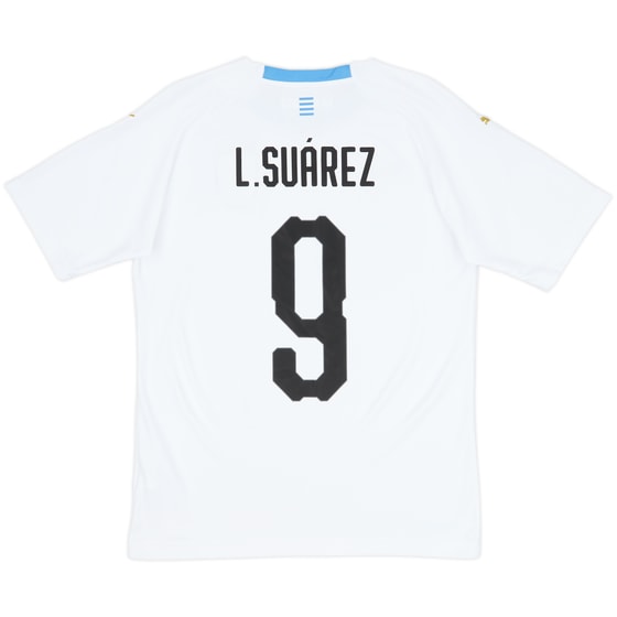 2018-19 Uruguay Away Shirt Suarez #9 - 7/10 - (S)