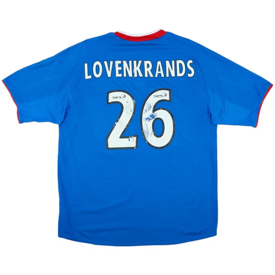 2003-05 Rangers Home Shirt Lovenkrands #26 - 4/10 - (XL)