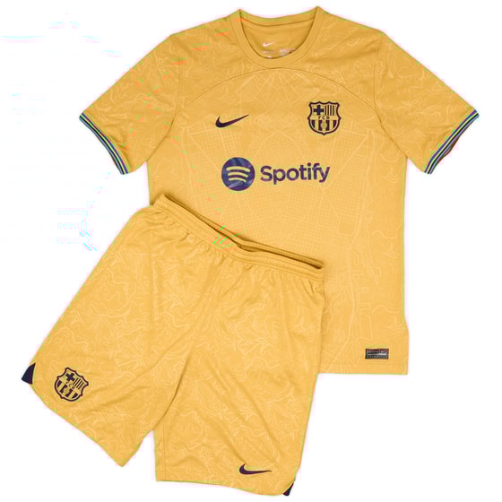 2022-23 Barcelona Away Shirt & Shorts - 8/10 - (XL.Boys)