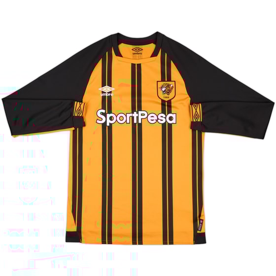 2018-19 Hull City Home L/S Shirt - 10/10 - (S)