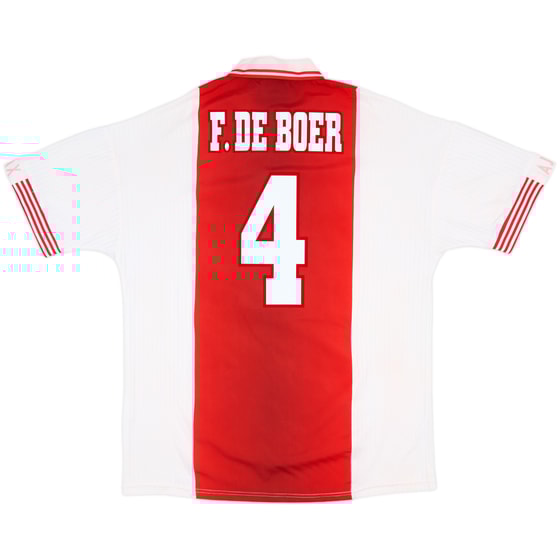 1997-98 Ajax Home Shirt F.De Boer #4 - 8/10 - (L)