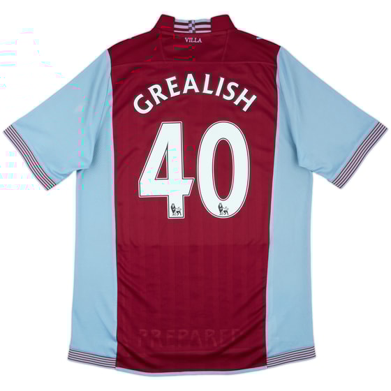 2013-14 Aston Villa Home Shirt Grealish #40 - 6/10 - (L)