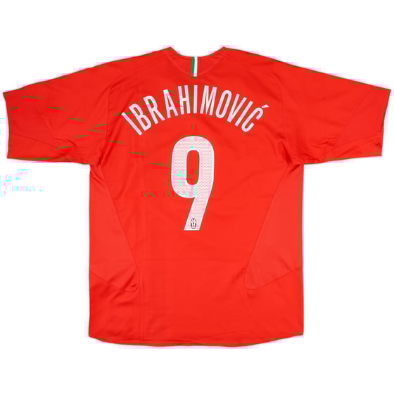 2005-06 Juventus Away Shirt Ibrahimovic #9 - 8/10 - (L)