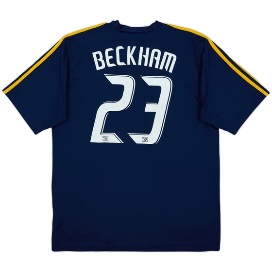 2007 LA Galaxy adidas Training Shirt Beckham #23 - 7/10 - (L)