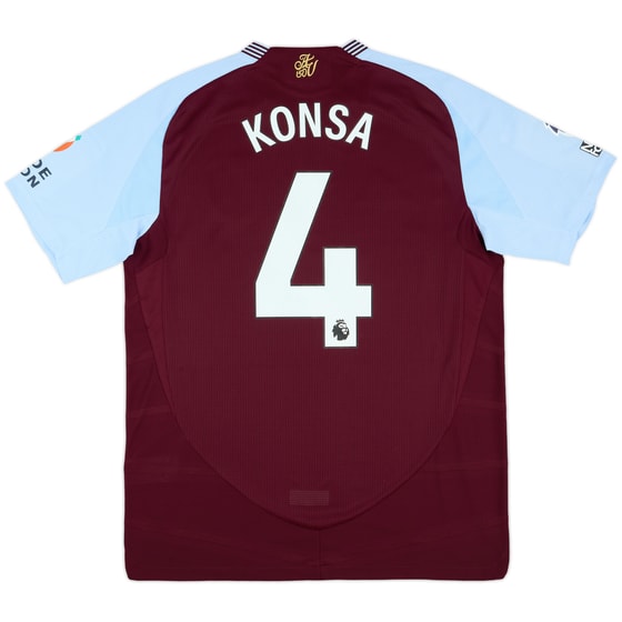 2024-25 Aston Villa Match Issue Home Shirt Konsa #4