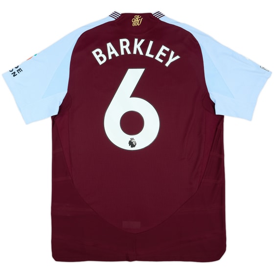 2024-25 Aston Villa Match Issue Home Shirt Barkley #6