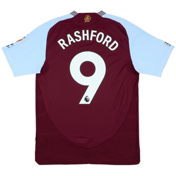 2024-25 Aston Villa Match Issue Home Shirt Rashford #9