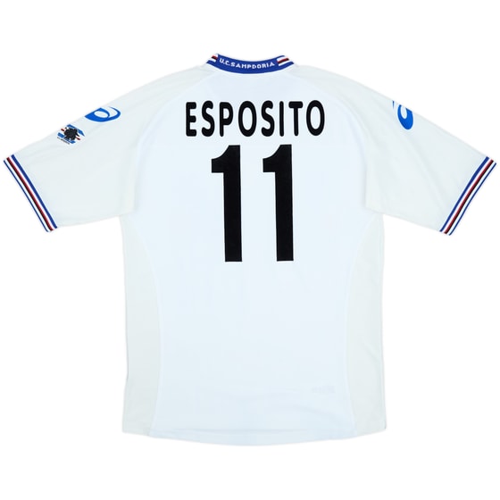 2001-02 Sampdoria Away Shirt Esposito #11 - 9/10 - (XL)