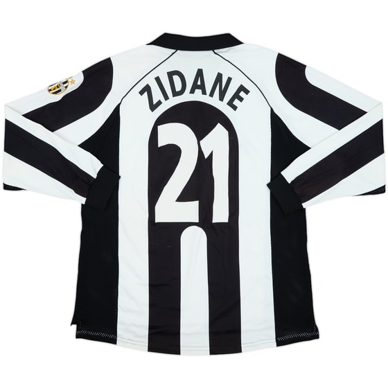 1997-98 Juventus Centenary Home L/S Shirt Zidane #21 - 7/10 - (XL)