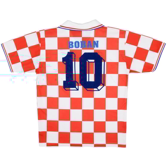 1992-95 Croatia Basic Signed Home Shirt Boban #10 - 7/10 - (XL)