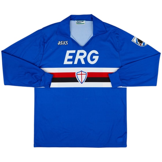 1991-92 Sampdoria Home L/S Shirt - 8/10 - (XL)