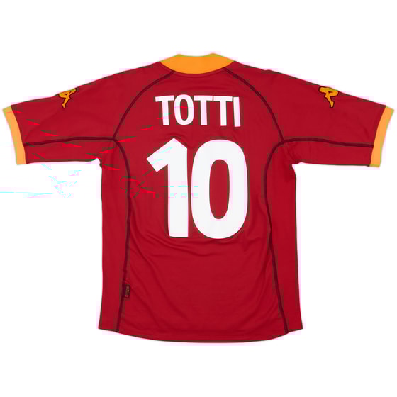 2001-02 Roma Home Shirt Totti #10 - 6/10 - (L)