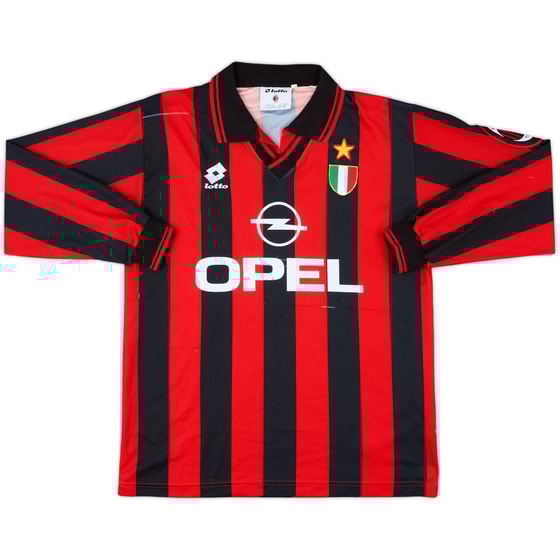 1994-95 AC Milan Home L/S Shirt Maldini #3 - 5/10 - (M)