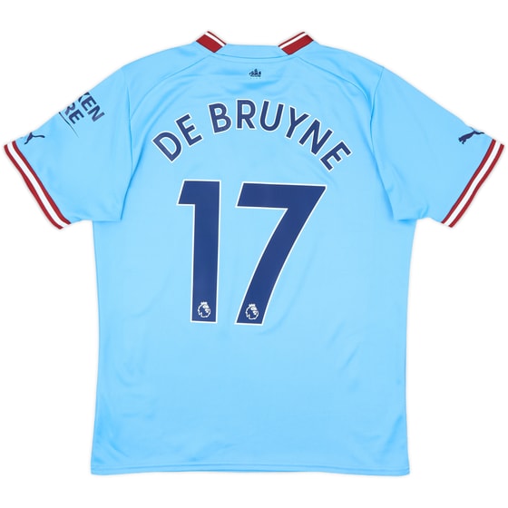 2022-23 Manchester City Home Shirt De Bruyne #17 - 9/10 - (M)