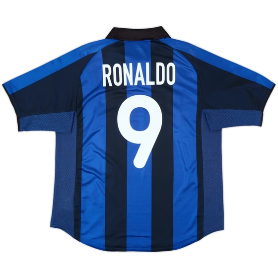 2001-02 Inter Milan Home Shirt Ronaldo #9 - 8/10 - (L)