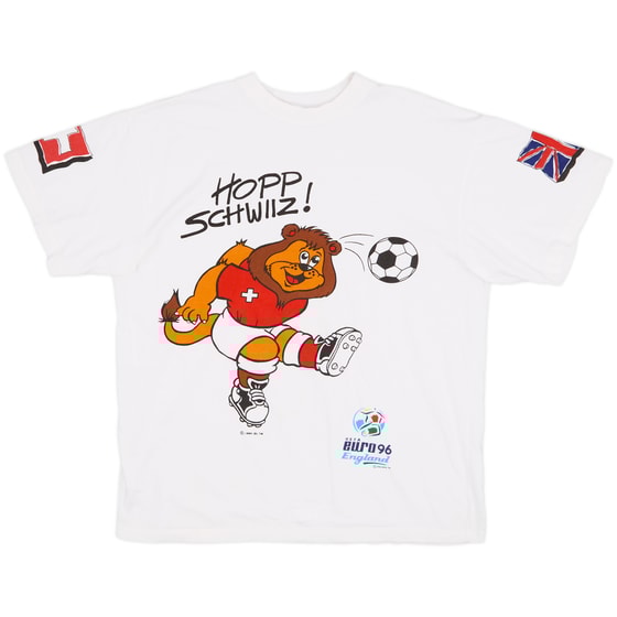1996 Switzerland Euro 96 Cotton Tee - 8/10 - (L)