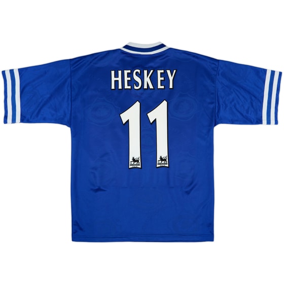1996-98 Leicester Home Shirt Heskey #11 - 8/10 - (M)