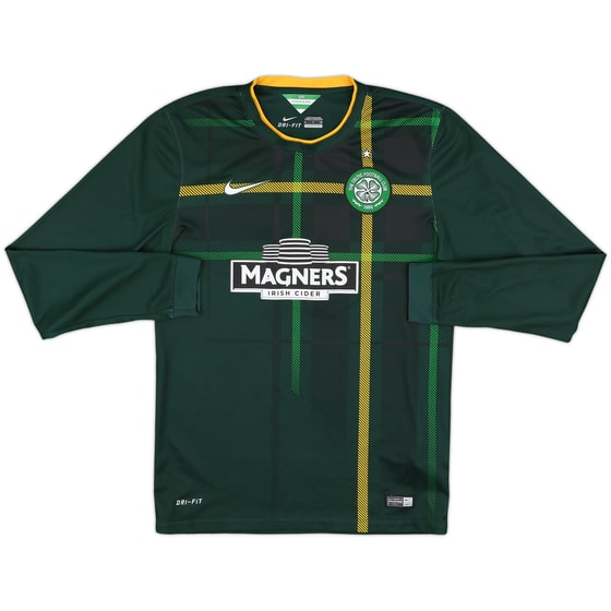 2014-15 Celtic Away L/S Shirt - 7/10 - (S)
