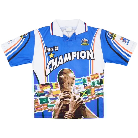 1998 France World Cup 'Champion' Graphic Shirt - 9/10 - (M)